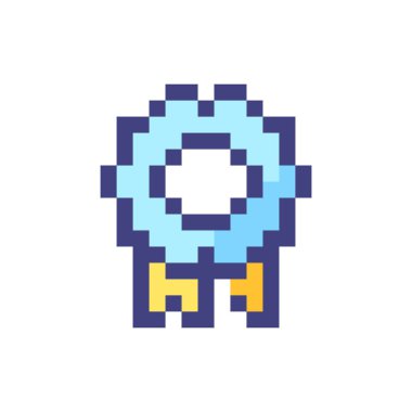 Yüksek kalite işaretli RGB renk ui simgesi. En iyi seçenek. Markalı ürün. Basit doldurulmuş 8bit grafik ögesi. Oyun salonu için geçmişe dönük tasarım, video oyunu sanatı. Düzenlenebilir vektör izole edildi