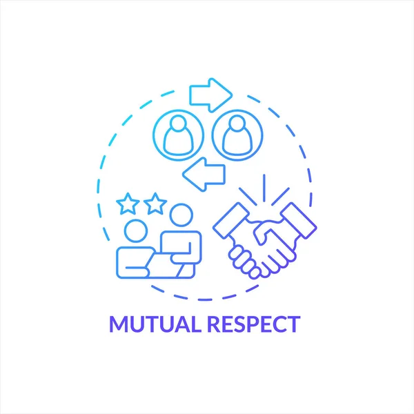 Vzájemný Respekt Konceptu Modrého Přechodu Pracovišti Vztahy Slušným Pracovníkem Profesionální — Stockový vektor