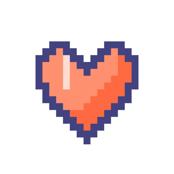 Minimalistic Καρδιά Pixelated Rgb Χρώμα Εικονίδιο Κουμπί Κοινωνικών Μέσων Για — Διανυσματικό Αρχείο