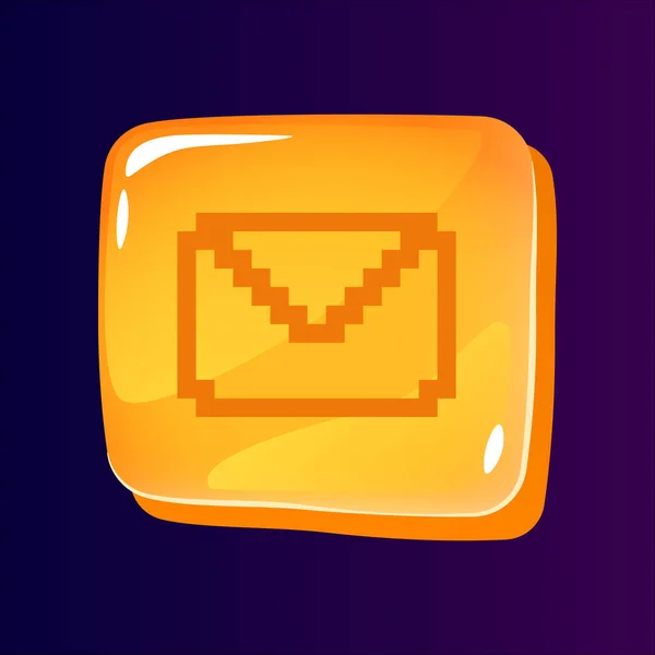 Буква Gsy Кнопка Пиксельной Иконкой Связь Электронной Почте Разрядный Графический — стоковый вектор