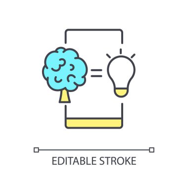 RGB renk simgesi tasarımında aşinalık gücünü kullanıyor. Gerçek dünya sahneleri. Uygulama kullanılabilirliği. Kullanıcı deneyimi. İzole vektör çizimi. Basit bir çizgi çizimi. Düzenlenebilir felç. Kullanılan Arial yazı tipi