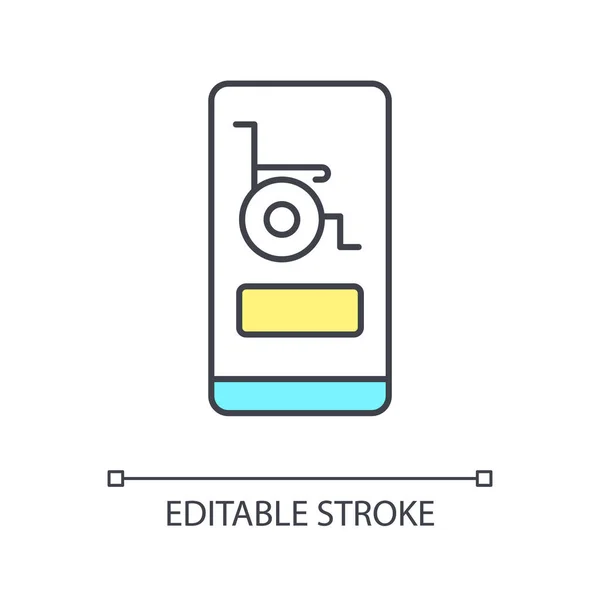 Diseño Inclusivo Para Usuarios Con Discapacidades Icono Color Rgb Empatía — Vector de stock