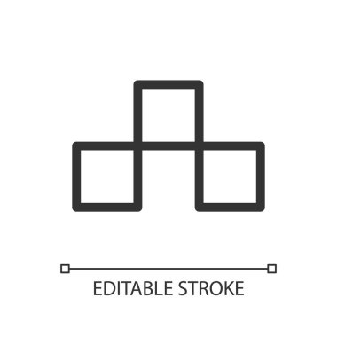 Taksi kontrolörleri piksel imzalar mükemmel doğrusal ui simgesi. Taksi sembolü. Şehirde taksi kimlik tespiti. GUI, UX tasarımı. Uygulama ve web için izole edilmiş kullanıcı arayüzü ögesi. Düzenlenebilir felç. Kullanılan Arial yazı tipi