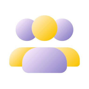 Çevrimiçi topluluk düz gradyan iki renkli ui simgesi. Sosyal medya grubu daveti. Takım çalışması araçları. Basit bir piktogram. Arayüz, mobil uygulama için UX tasarımı. Vektör izole edilmiş RGB illüstrasyonu