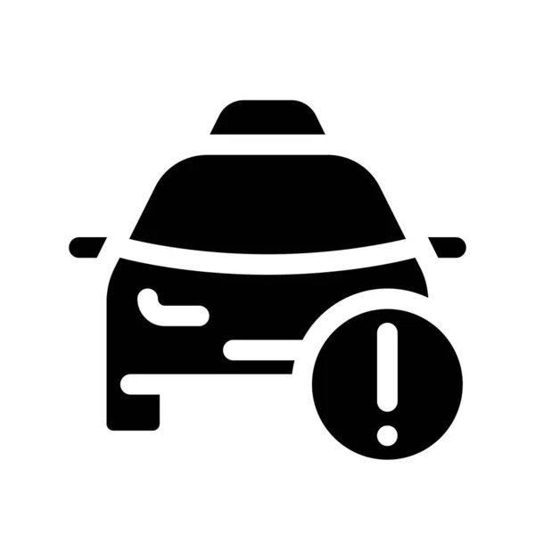 Уведомление Службы Такси Черная Иконка Глифа Информация Пассажиров Дизайн Интерфейса — стоковый вектор