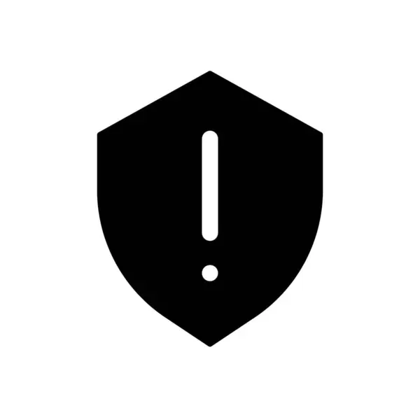 Κίνδυνος Ασφαλείας Μαύρο Glyph Εικονίδιο Ειδοποίηση Antimalware Σχεδιασμός Διεπαφής Χρήστη — Διανυσματικό Αρχείο