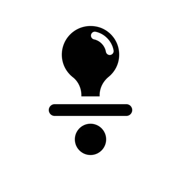 Schnuller Schwarze Glyphe Symbol Babyattrappe Kinderzähneklingeln Neugeborenenladen Design Der Benutzeroberfläche — Stockvektor