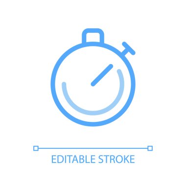 Piksel izlemeyi bırak. Mükemmel renk doğrusal ui simgesi. Geri sayım aracı. Not zamanı. Spor müsabakası. Son teslim tarihi. GUI, UX tasarımı. Taslak izole edilmiş kullanıcı arayüzü piktogramı. Düzenlenebilir felç. Kullanılan Arial yazı tipi