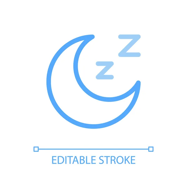 stock vector Sleep pixel perfect color linear ui icon. Sleeping mode. Muted sound. Dont disturb. Relaxation time. GUI, UX design. Outline isolated user interface pictogram. Editable stroke. Arial font used