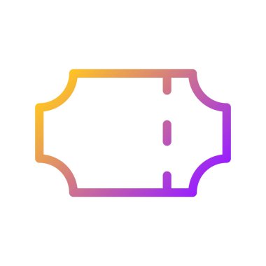 Bilet rezervasyonu piksel mükemmel gradyan ui simgesi. Müşteri makbuzu. Yolcu ve etkinlik kartı. Satır rengi kullanıcı arayüzü sembolü. Modern tarz pictogram. Vektör izole edilmiş taslak çizimi