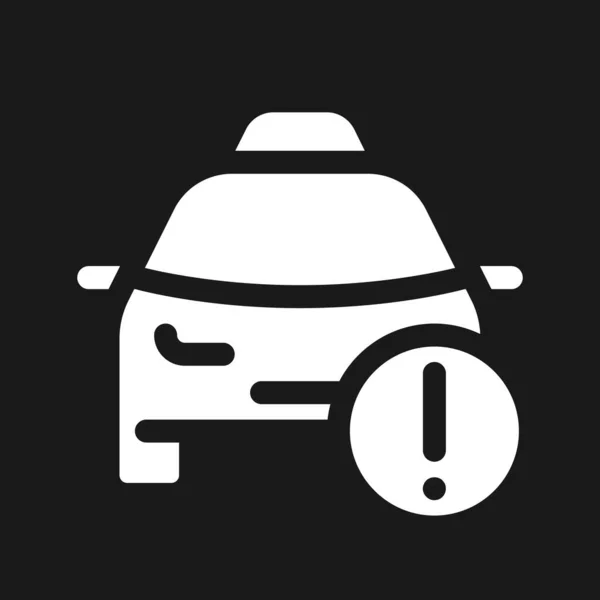 Ταξί Κοινοποίηση Σκοτεινή Λειτουργία Glyph Εικονίδιο Online Παραγγελία Ταξί Σχεδιασμός — Διανυσματικό Αρχείο