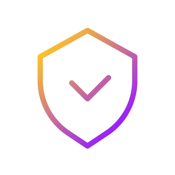 Cyber Security Pixel Perfect Gradient Linear Icon Antivirus Program Device — Stock Vector