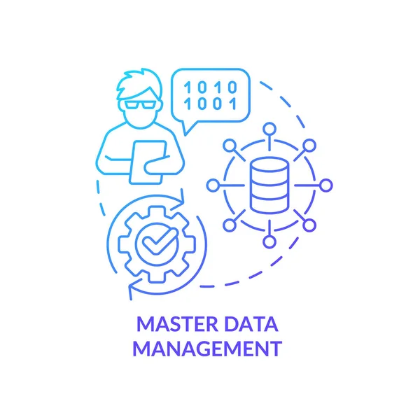 Κύρια Βάση Δεδομένων Διαχείρισης Μπλε Ιδέα Κλίση Εικονίδιο Πληροφορική Αναλυτής — Διανυσματικό Αρχείο