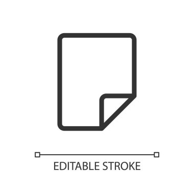 Belge pikseli mükemmel doğrusal ui simgesi. Çevirilecek dosya yükle. Makine çevirisi. GUI, UX tasarımı. Uygulama ve web için izole edilmiş kullanıcı arayüzü ögesi. Düzenlenebilir felç. Kullanılan Arial yazı tipi