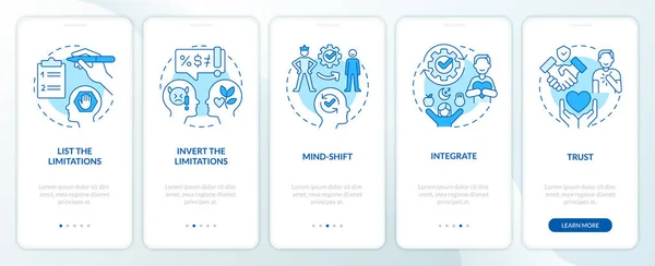 Kişisel Sınırlamaların Kaldırılması Mobil Uygulama Ekranında Mavi Renkte Yer Alır — Stok Vektör
