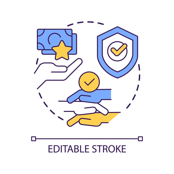 Wellbeing Economy Principles Concept Icon Financial Equality Sustainable Inclusive Growth — Stock Vector