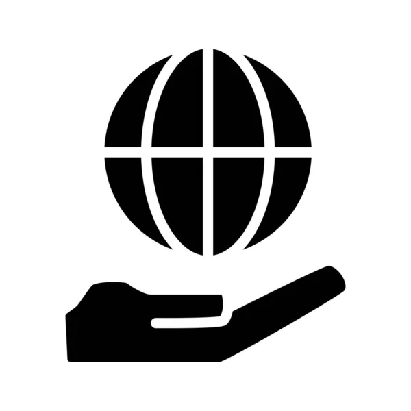 Internet Service Schwarzes Glyph Symbol Globales Netzwerk Anbieter Drahtloser Verbindung — Stockvektor