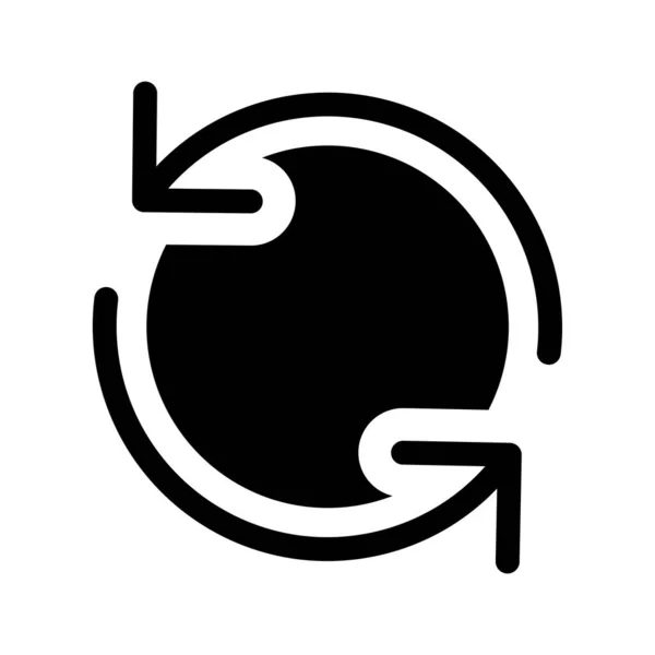 Laden Sie Das Schwarze Glyphen Symbol Neu Übersetzung Arbeit Warten — Stockvektor