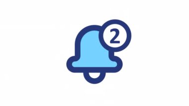 İki mesajı renkli ui simgesine uyarladım. Okunmamış posta. Sohbet sesi. Hatırlatma. Şeffaf arkaplanda alfa kanalı olan kusursuz HD video. Basit doldurulmuş RGB resim çizelgesi canlandırması