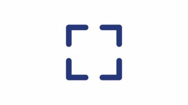 Canlandırılmış genişleme rengi ui simgesi. Tam ekran modu. Multimedya oynatıcı. Şeffaf arkaplanda alfa kanalı olan kusursuz HD video. Basit doldurulmuş RGB resim çizelgesi canlandırması