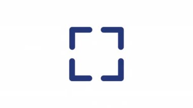 Tam ekran renkli ui simgesini canlandırın. Medya oyuncusu özelliği. Dijital uygulama. Şeffaf arkaplanda alfa kanalı olan kusursuz HD video. Basit doldurulmuş RGB resim çizelgesi canlandırması