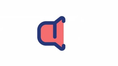 Animasyon sosyal medya renkli ui simgeleri. Uygulama kontrolleri. Dijital program. Şeffaf arkaplanda alfa kanalı olan kusursuz HD video. Basit doldurulmuş RGB resim çizelgesi canlandırması