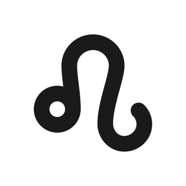 Leo siyah kabartma simgesi. Zodyak işaretini ateşle. Batı astroloji elementi aslan. Burç tahmini. Kişilik özellikleri. Beyaz uzayda siluet sembolü. Piktogram sağlammış. Vektör izole illüstrasyonu