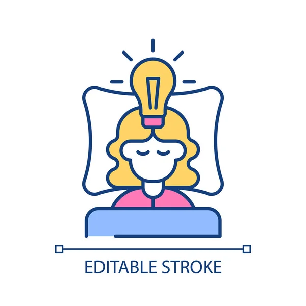 Sleep Creativity Rgb Color Icon Using Unconscious Mind Generating Ideas — Stock Vector