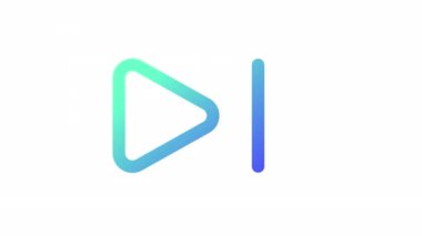 Animasyon zıplama gradyanı ui simgesi. Multimedya oyuncu kontrolü. Şeffaf arkaplanda alfa kanalı olan kusursuz HD video. Satır rengi kullanıcı arayüzü sembolü hareketli grafik canlandırması