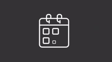 Beyaz çizgi ui simgesinden çıkma zamanı. Ödüllü bir çalışan. Şeffaf arkaplanda alfa kanalı olan kusursuz HD video. Gece modu için izole edilmiş kullanıcı arayüzü hareketli grafik tasarımı