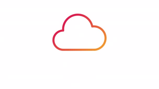 Icono Gradiente Nube Dólar Animado Servicio Financiero Virtual Cuenta Línea — Vídeos de Stock