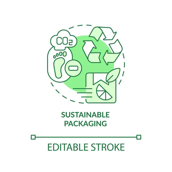 Udržitelné Balení Zelené Koncepce Ikony Recyklované Materiály Víceúčelové Produkty Abstraktní — Stockový vektor