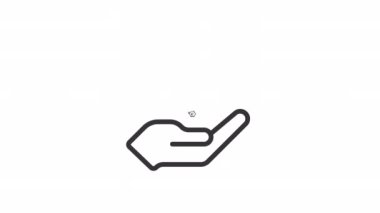 Animasyon Euro domuz kumbarası doğrusal simgesi. Para tasarrufu ve bütçe. Finans fonu. Şeffaf arkaplanda alfa kanalı olan kusursuz HD video. Taslak hareketli grafik canlandırması