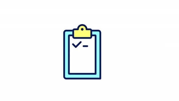 Animated Task Bonus Color Icon Goal Achievement Benefit Worker Benefit — Stock Video