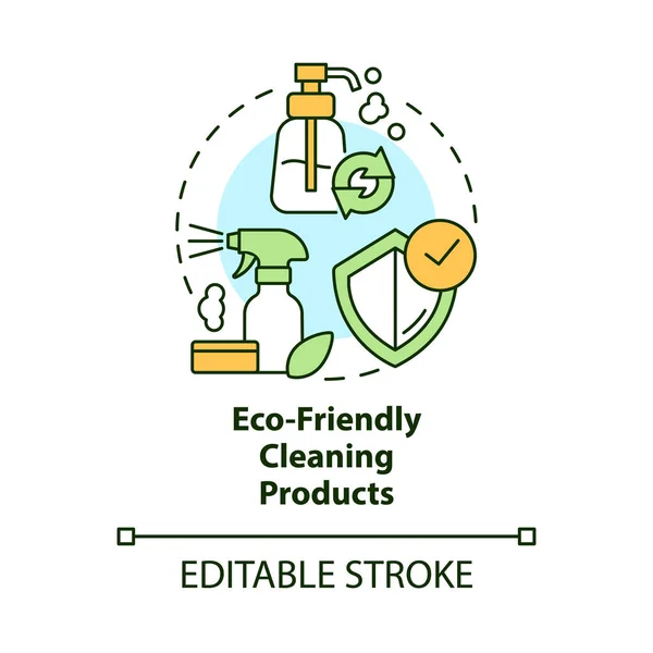 Icono Concepto Productos Limpieza Ecológicos Ambiental Detergente Doméstico Idea Abstracta — Vector de stock