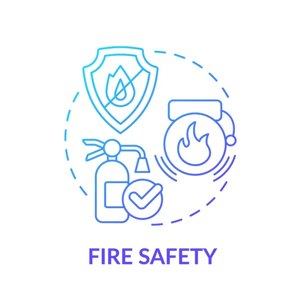 Brandschutzkonzept Mit Blauem Gefälle Notfallvorsorge Maßnahmen Zur Vermeidung Von Arbeitsunfällen — Stockvektor