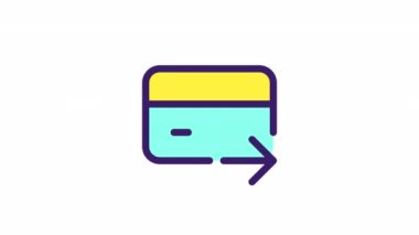 Animasyon kart rengi ui simgesi. Operasyon başarısız. Daha sonra tekrar deneyin. Bankacılık. Şeffaf arkaplanda alfa kanalı olan kusursuz HD video. Basit doldurulmuş RGB resim çizelgesi canlandırması