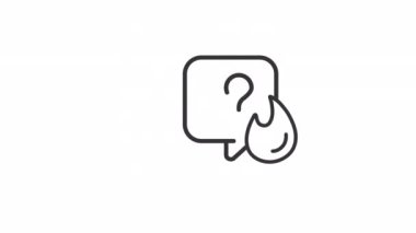 Animasyon şaşkınlık doğrusal simgesi. Acil bir durum var. Belirsizlik ve bilinmezlik korkusu. Şeffaf arkaplanda alfa kanalı olan kusursuz HD video. Taslak hareketli grafik canlandırması