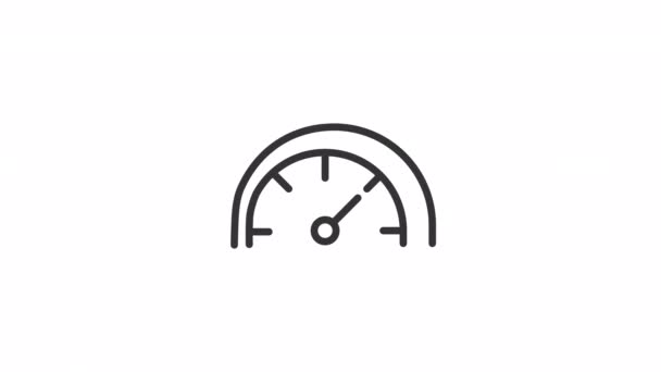 Animowana Ikona Licznika Prędkości Liniowej Pomiar Prędkości Pojazdu Szybka Jazda — Wideo stockowe