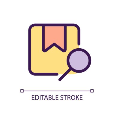 Parsel pikseli bul mükemmel RGB renk ui simgesi. Çevrimiçi düzen ara. Basit doldurulmuş çizgi ögesi. Mobil uygulama için UX tasarımı. Vektör izole görüntü grafiği. Düzenlenebilir felç. Kullanılan Arial yazı tipi