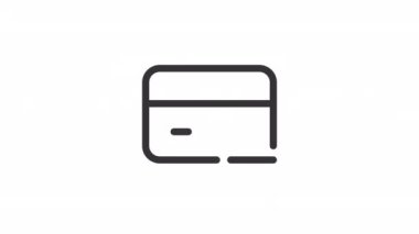 Animasyon ödemeli hat ui ikon seti. Nakit ve ödeme kartı yöntemleri. Şeffaf arkaplanda alfa kanalı olan kusursuz HD video. Taslak izole edilmiş kullanıcı arayüzü ögesi hareketli grafik canlandırması