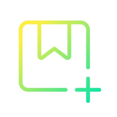 Paket piksel mükemmel gradyan ui simgesi ekle. Çevrimiçi yeni siparişler oluştur. Lojistik. Satır rengi kullanıcı arayüzü sembolü. Modern tarz pictogram. Vektör izole edilmiş taslak çizimi