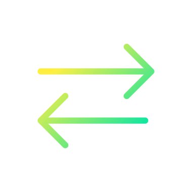 Piksel değişimi mükemmel gradyan doğrusal ui simgesi. Gönder ve al. İletişim. Satır rengi kullanıcı arayüzü sembolü. Modern tarz pictogram. Vektör izole edilmiş taslak çizimi