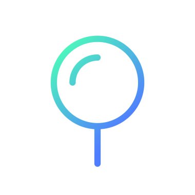 Yuvarlak itme piksel mükemmel gradyan doğrusal ui simgesi. Alet ayarlanıyor. Konumu vurgula. GPS navigasyonu. Satır rengi kullanıcı arayüzü sembolü. Modern tarz pictogram. Vektör izole edilmiş taslak çizimi