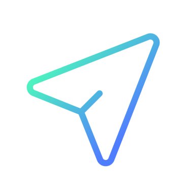 İmleç ok işaretleyici piksel mükemmel gradyan ui simgesi. Yerinizi arkadaşlarınızla paylaşın. GPS navigasyonu. Satır rengi kullanıcı arayüzü sembolü. Modern tarz pictogram. Vektör izole edilmiş taslak çizimi