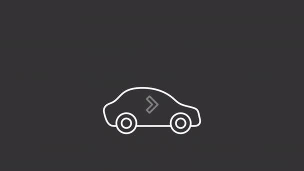 Animated Level One White Line Icon Slowest Charging Speed Station — Stock Video