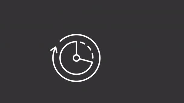 Анимированная Белая Иконка Быстрой Зарядки Быстрое Зарядное Оборудование Расход Энергии — стоковое видео