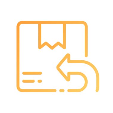 Paket pikselini mükemmel gradyan vektör simgesine döndür. Alışverişe yanlış siparişi gönder. Nakliye. Paketi teslim et. İnce çizgi renk sembolü. Modern tarz pictogram. Vektör izole çizimi