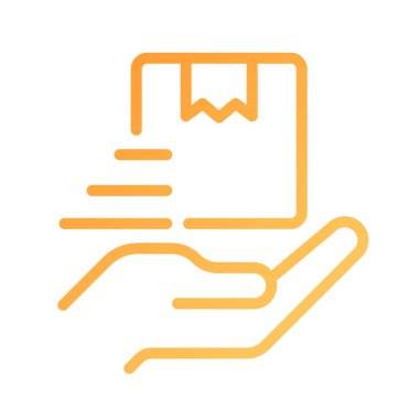 Teslimat servis pikselini mükemmel gradyan doğrusal vektör simgesi olarak sağlayın. Ticari dağıtım. Sevkiyat. Lojistik. İnce çizgi renk sembolü. Modern tarz pictogram. Vektör izole çizimi