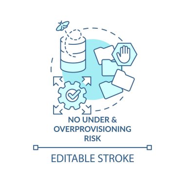 Fazla erzak gerektiren turkuaz konsept ikonu yok. Genişletilmiş depolama alanı soyut fikir ince çizgi çizimi. İzole bir taslak çizim. Düzenlenebilir felç. Arial, Myriad Pro-Kalın yazı tipleri